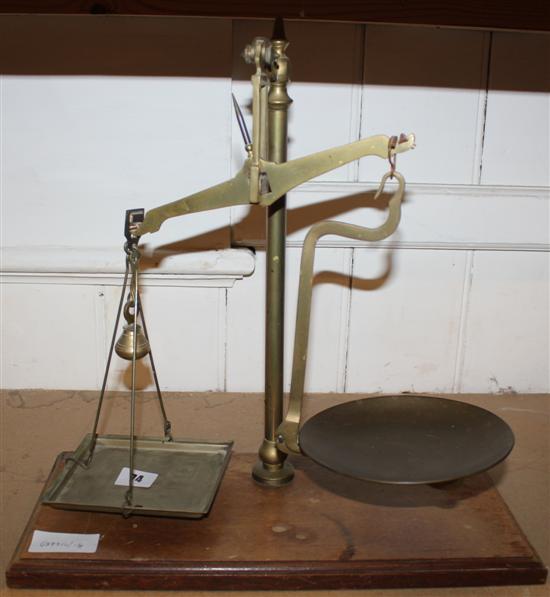 Set of brass scales